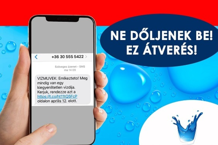 A Pannon-Víz nevében küldenek sms-t a csalók