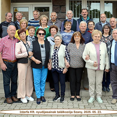 Interfa Kft. nyugdíjas dolgozóinak találkozója.