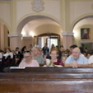 Ballagás és szentmise a Szany iskolában és templomban.