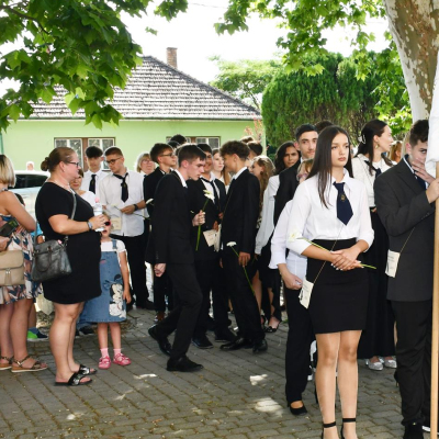 Te Deum hálaadó szentmise, tanévzáró és ballagás a szanyi Szent Anna Katolikus Általános Iskola és Óvodában
