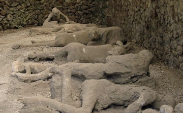 Kiállítják a pompeji vulkánkitörésben megkövült testeket
