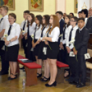 Ballagás és szentmise a Szany iskolában és templomban.