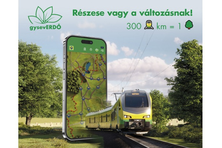 Vonatozással évente átlagosan 2 millió fa munkáját váltjuk ki a GYSEV hálózatán