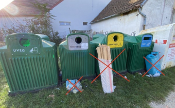 A szelektív hulladékgyűjtő szigeteken csak a kijelölt hulladékot szabad elhelyezni