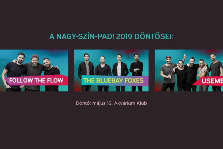Nagy-Szín-Pad!: döntős a Follow the Flow, a Bluebay Foxes és a Useme