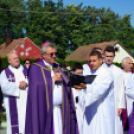 Ács Lajos győri székesegyházi kanonok, nyugalmazott plébános temetése Szanyban