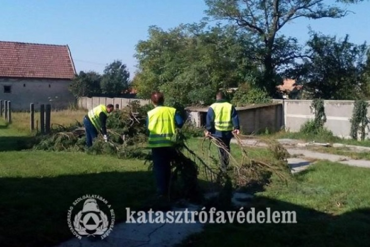 Polgári védelmi szervezetek gyakorlatoztak Hövejen