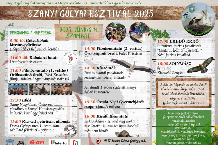 Gólya Fesztivál Szany, 2025. június 14.