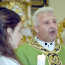 Ballagás és szentmise a Szany iskolában és templomban.