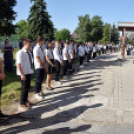 Ballagás és szentmise a Szany iskolában és templomban.