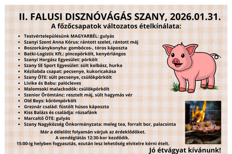II. Falusi disznóvágás Szanyban.