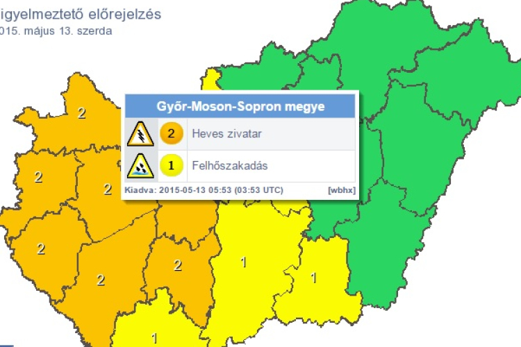 Délutánra bedurvul az idő