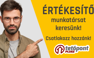 Értékesítő munkatársakat keres a vitnyédi Tetőpont Plusz Kft.