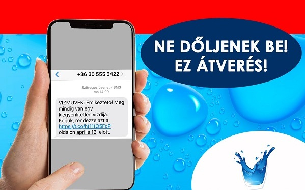 A Pannon-Víz nevében küldenek sms-t a csalók