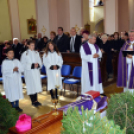 Ács Lajos győri székesegyházi kanonok, nyugalmazott plébános temetése Szanyban