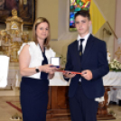Ballagás és szentmise a Szany iskolában és templomban.