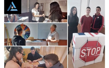 Csornai rendőrök az iskolában