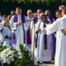 Ács Lajos győri székesegyházi kanonok, nyugalmazott plébános temetése Szanyban