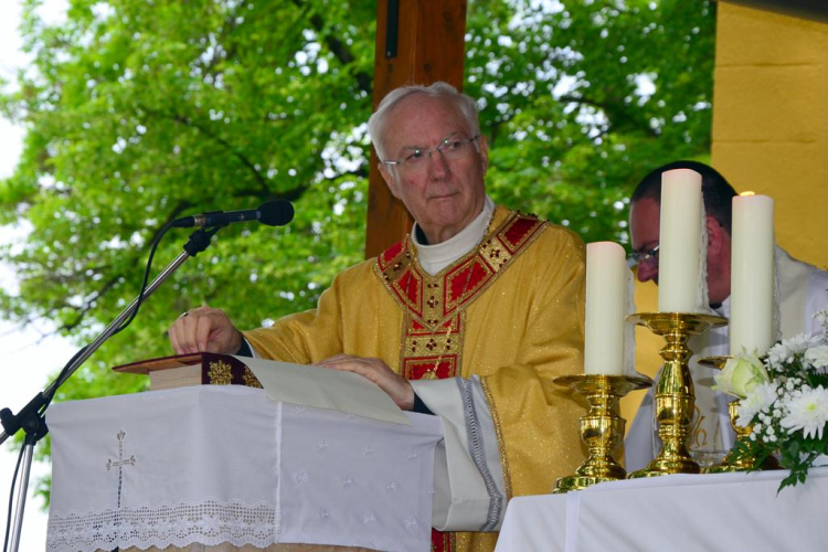 SZENT II. JÁNOS PÁL PÁPA vérereklyéjének elhelyezése Szanyban