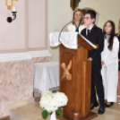 Ballagás és szentmise a Szany iskolában és templomban.