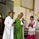 Ballagás és szentmise a Szany iskolában és templomban.