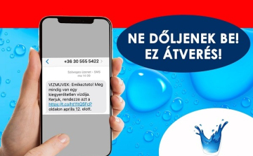 A Pannon-Víz nevében küldenek sms-t a csalók