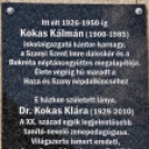 Dr. Kokas Klára zenepedagógus emléktáblájának megáldása Szanyban