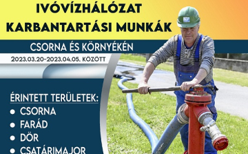 Ivóvízhálózat karbantartást végez a Pannon-Víz Csornán és környékén