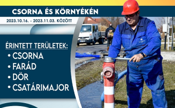 Ivóvízhálózat karbantartási munkákat végez a Pannon-Víz Csorna és környékén