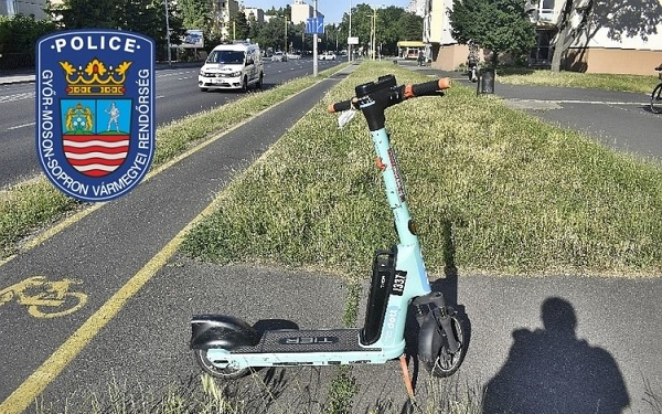E-rollerrel is tilos ittasan közlekedni!