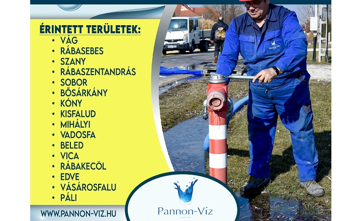 Ivóvízhálózat karbantartási munkákat végez a Pannon-Víz